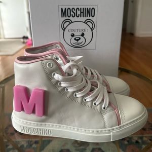 New Moschino high top sneakers size 35/5